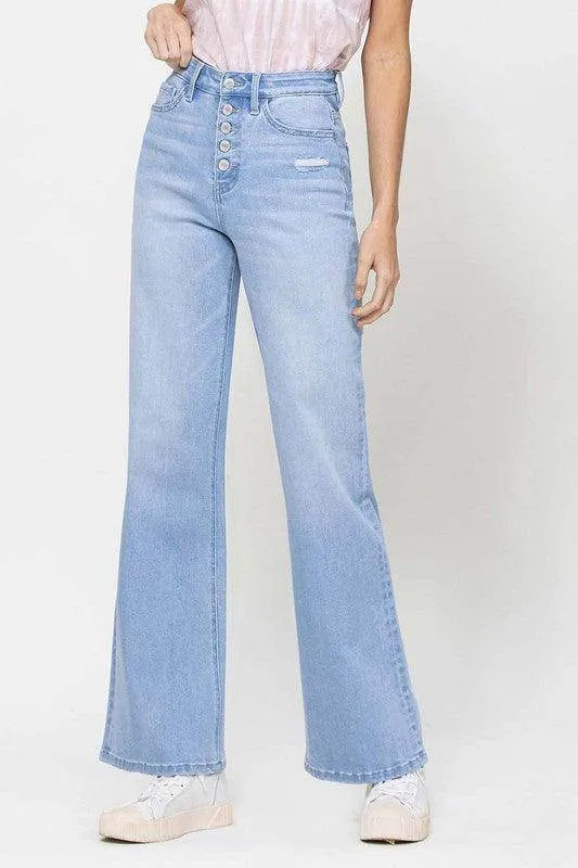 Stretch 90s Loose Blue Jeans