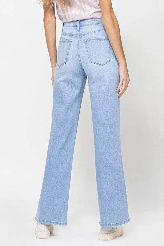Stretch 90s Loose Blue Jeans