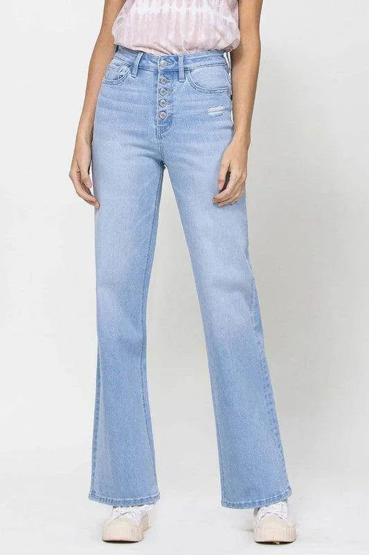 Stretch 90s Loose Blue Jeans