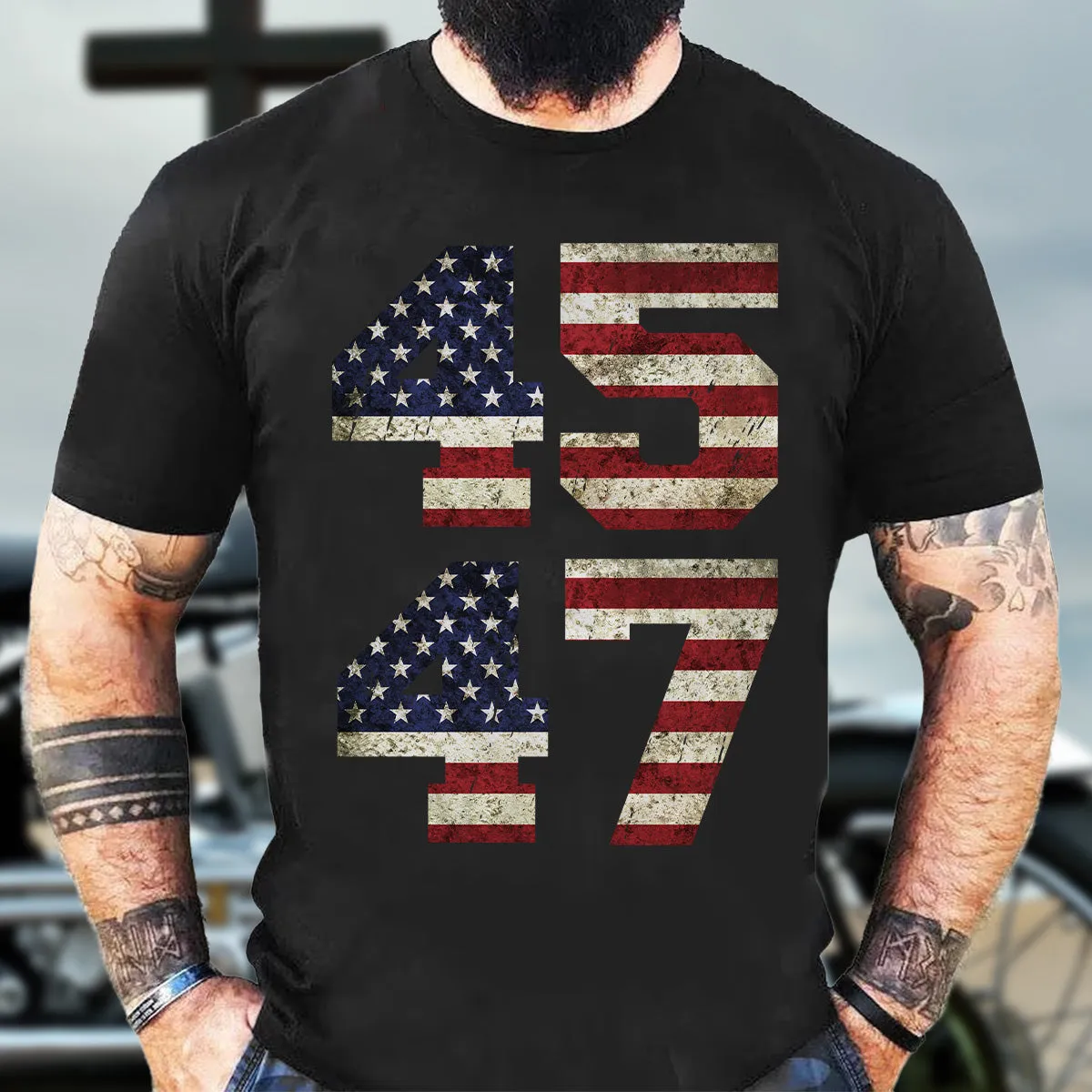 Teesdily | 45 47 Shirt, 45 47 Vintage American Flag Patriot T-shirt, Take America Back Sweatshirt Hoodie Mug, Patriotic Tee, Gift For Men Women