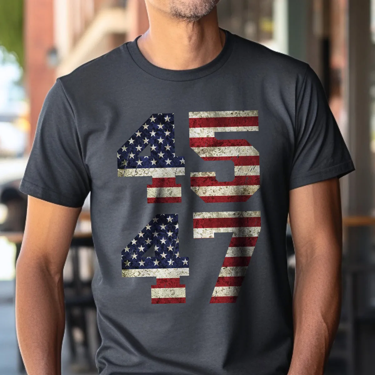 Teesdily | 45 47 Shirt, 45 47 Vintage American Flag Patriot T-shirt, Take America Back Sweatshirt Hoodie Mug, Patriotic Tee, Gift For Men Women
