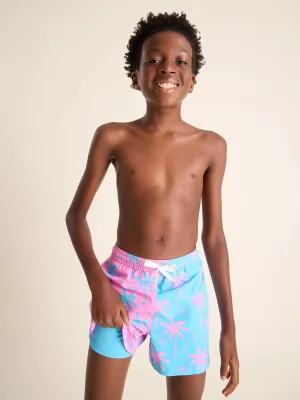 The Prince of Prints (Boys Lined Classic Swim Trunk- Shorter)