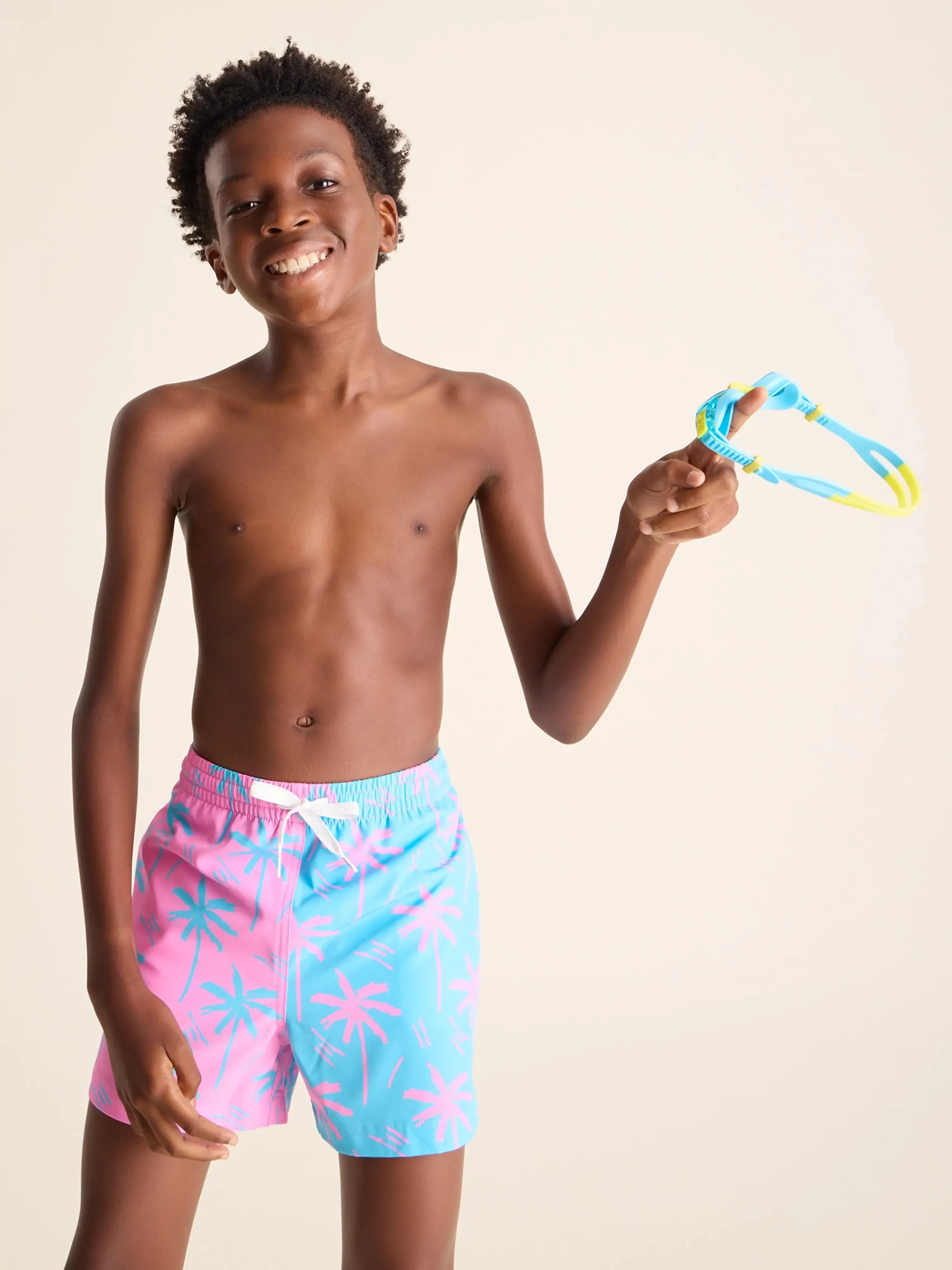 The Prince of Prints (Boys Lined Classic Swim Trunk- Shorter)
