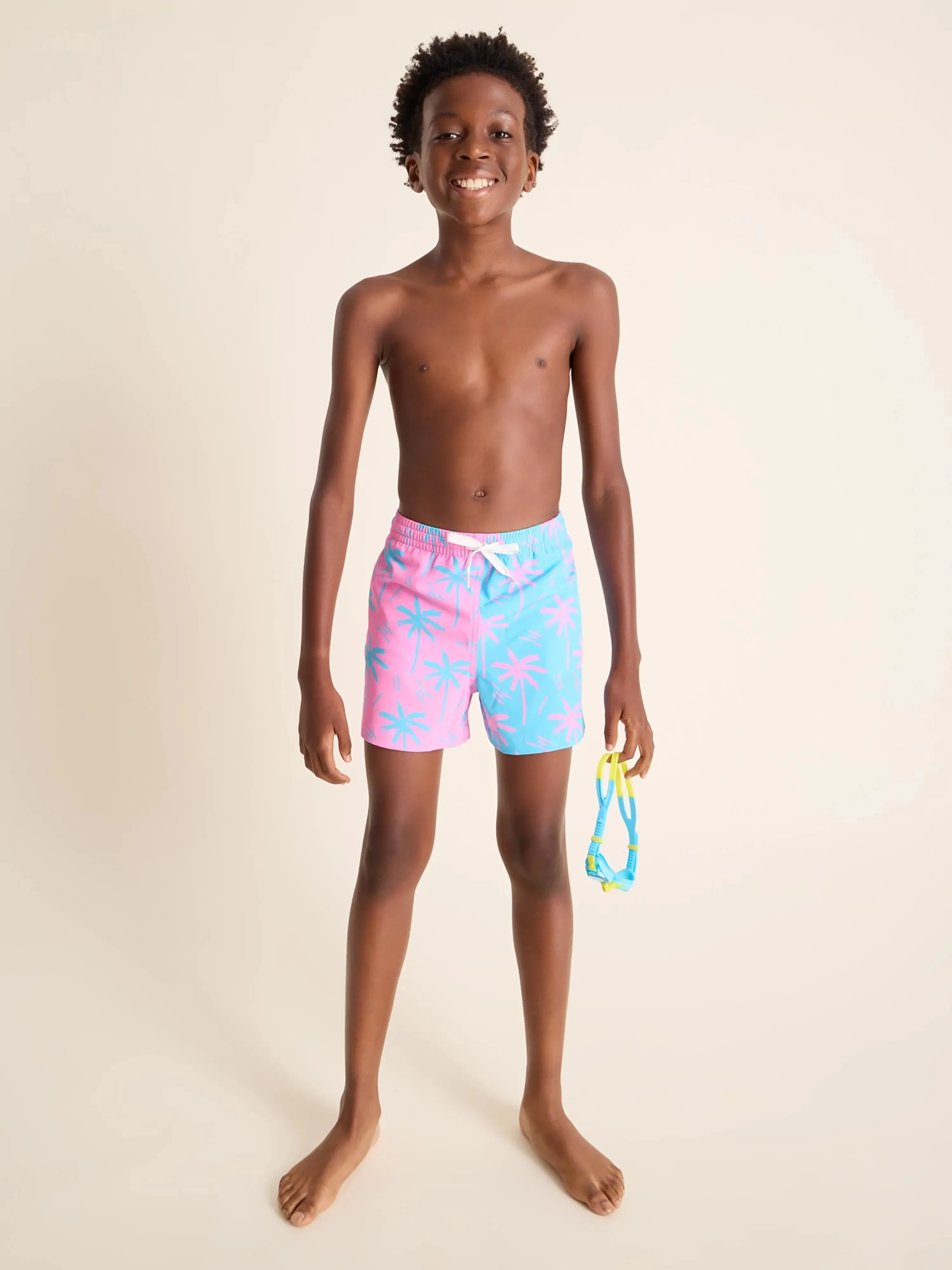 The Prince of Prints (Boys Lined Classic Swim Trunk- Shorter)