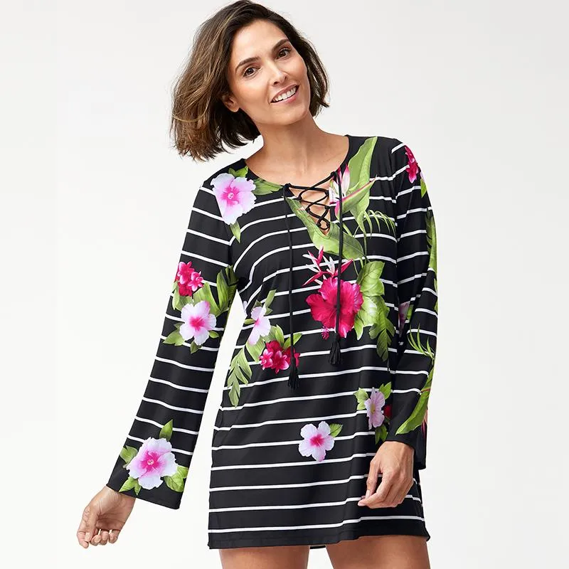 Tommy Bahama TSW82606C Lace Up Tunic