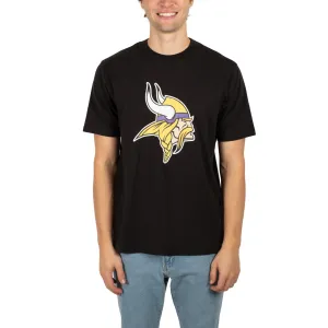 Ultra Game NFL Official Adults Super Soft Supreme Logo T-Shirt - Unisex, Minnesota Vikings, Black|Minnesota Vikings