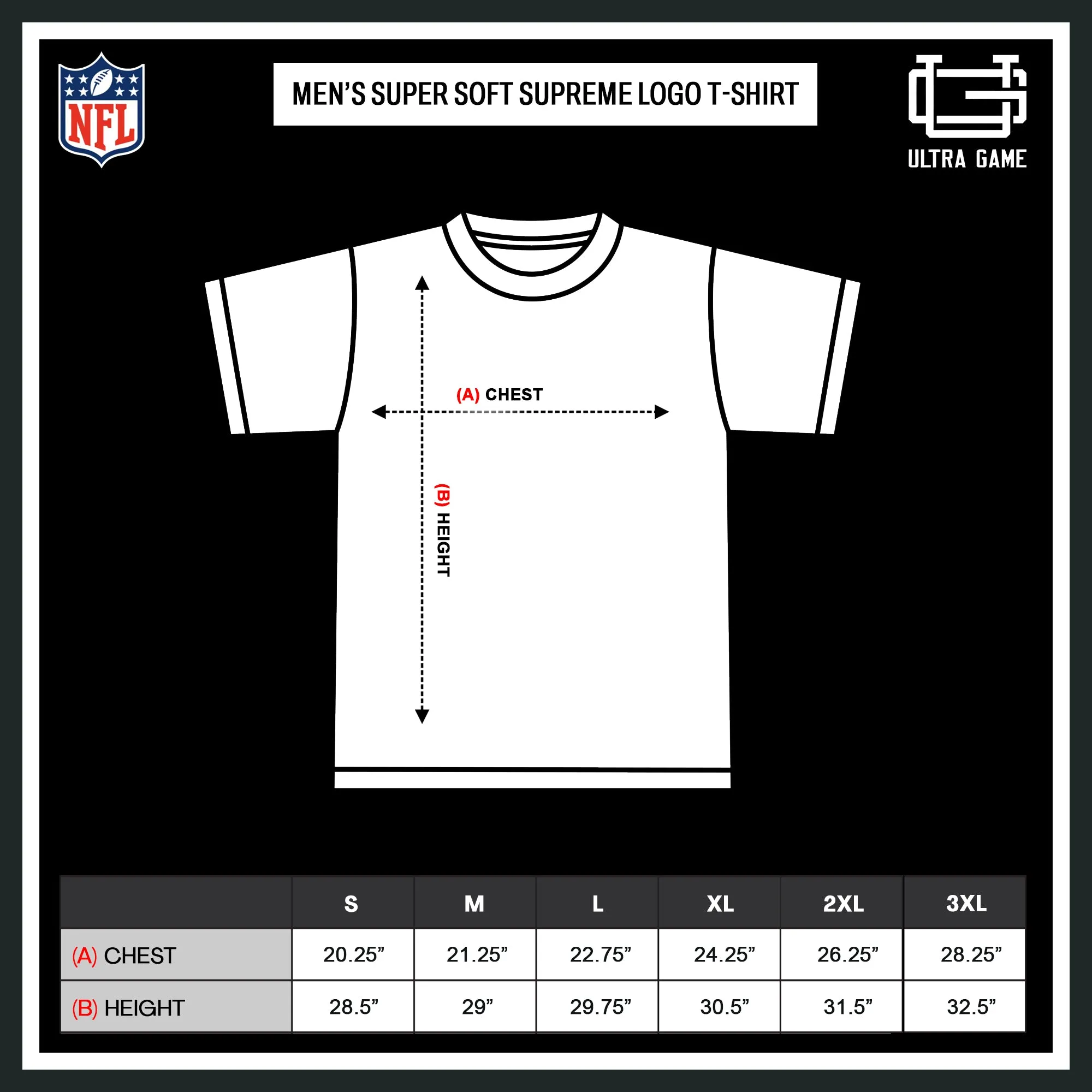 Ultra Game NFL Official Adults Super Soft Supreme Logo T-Shirt - Unisex, New York Giants, Black|New York Giants