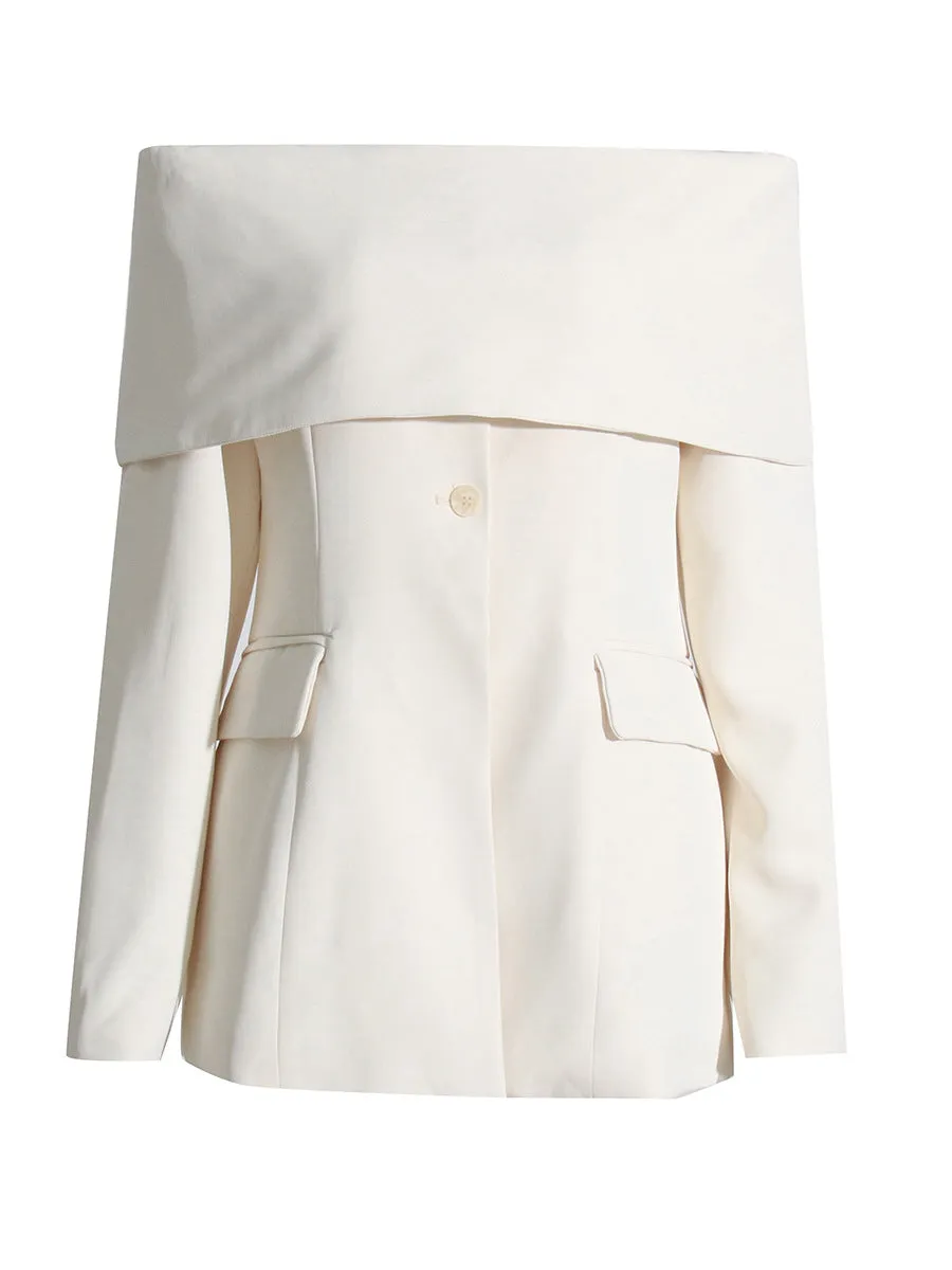 Women's Off-Shoulder Long Sleeve Sexy Blazer