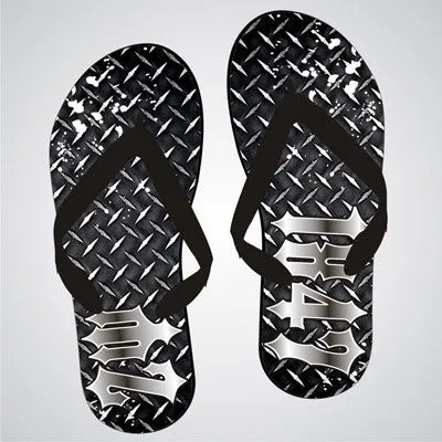 Zeta Psi Diamond Plate Flip-Flops - SBL100 - SUB